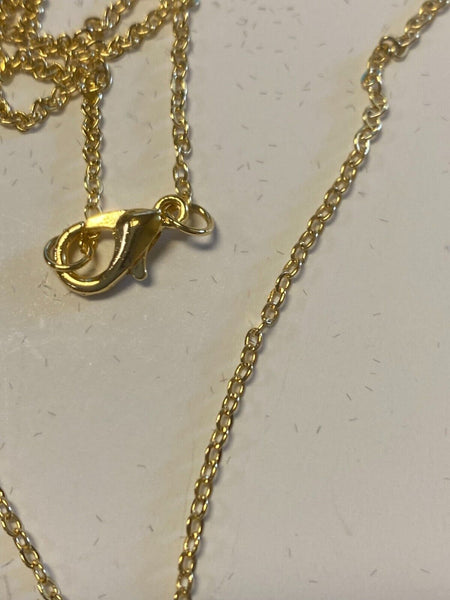 Blessed Mother Brazilian Gold Plated 20" Necklace, New