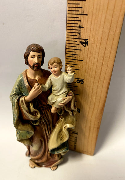 Saint Joseph with Child  4" Statue, New