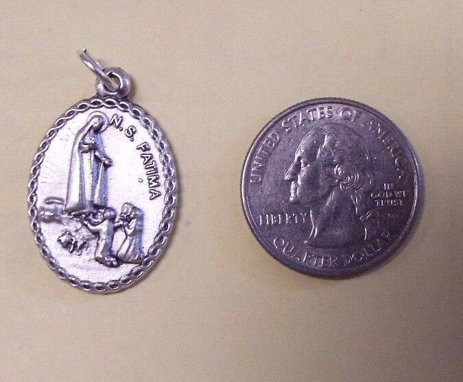 Our Lady of Fatima Oval Silver Tone Medal, New  from Fatima - Bob and Penny Lord