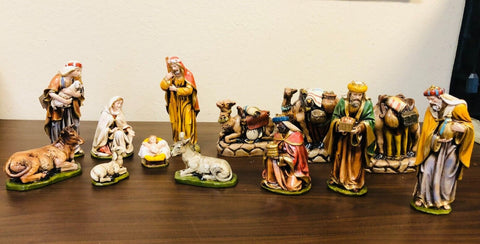 13 piece Nativity Scene, New from Colombia