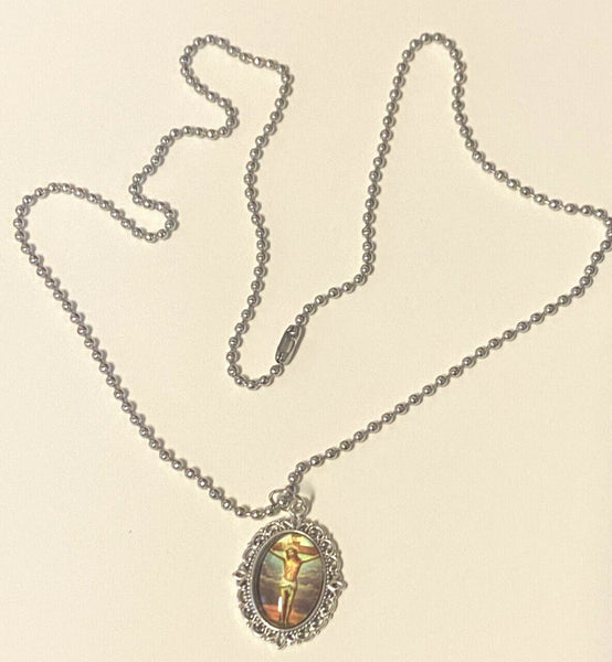 Saint Maximilian Kolbe Museum HIstory /Crucified  Jesus  Necklace New from Japan