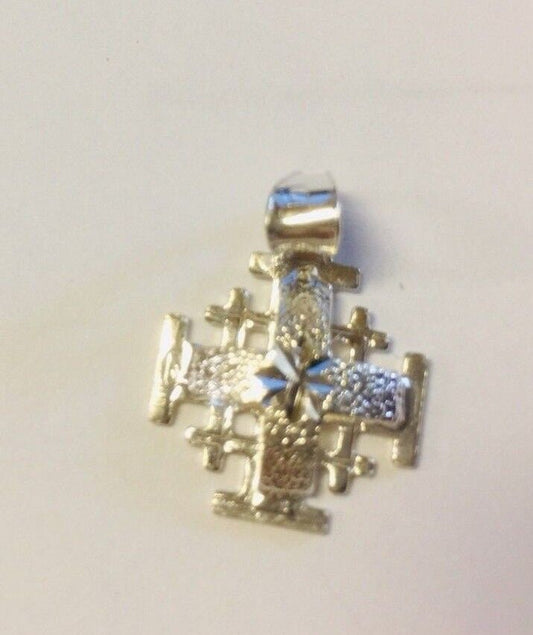 825 Sterling Silver Pendant Cross, New from Jerusalem - Bob and Penny Lord