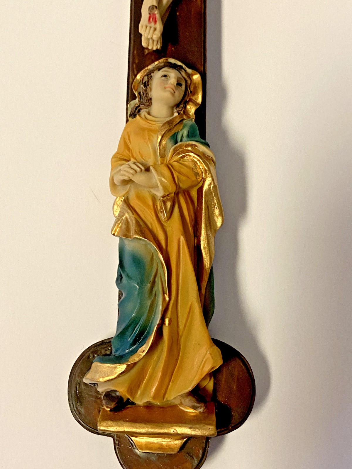 Holy Trinity + Blessed Mary   13" Crucifix ,  New - Bob and Penny Lord