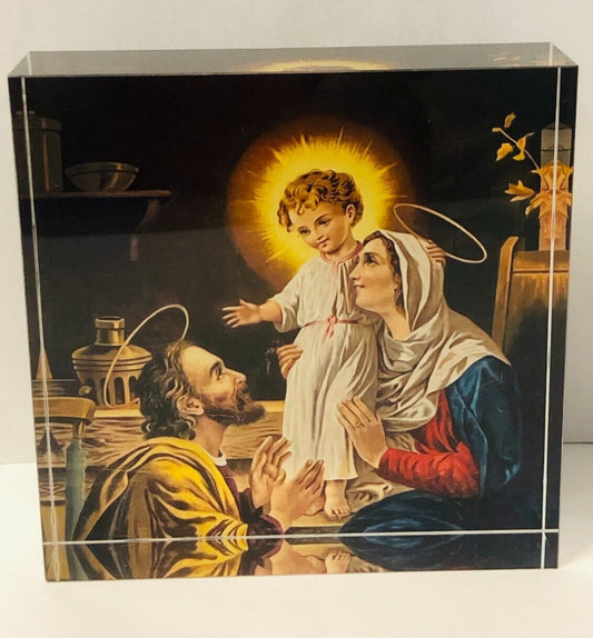 Holy Family Acrylic Image Block, New - Bob and Penny Lord