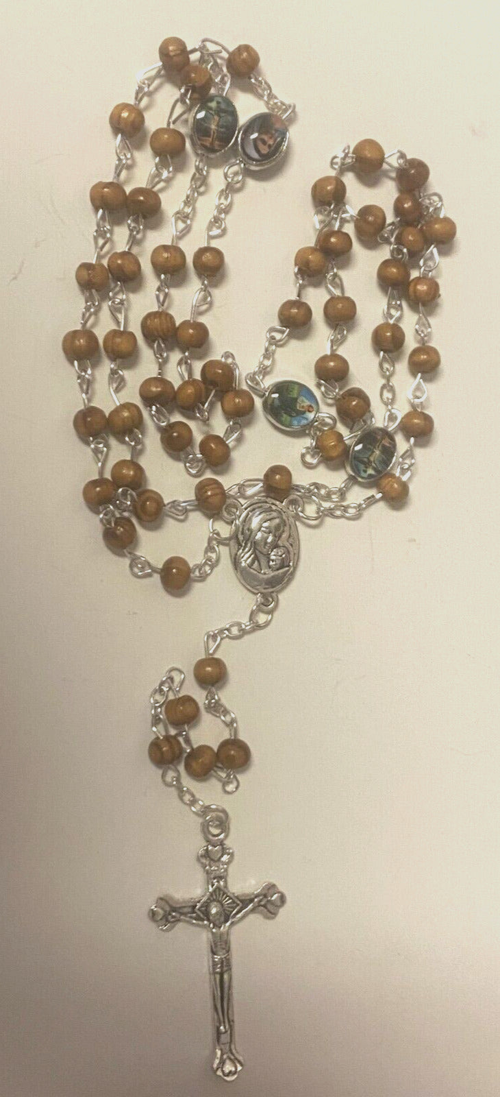 Olive Wood Small Bead Rosary,New from Jerusalem #1 - Bob and Penny Lord