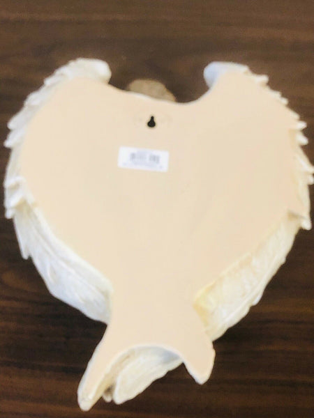 Sleeping Baby in Angel Wings Plaque by  Joseph's Studio 11" H, New