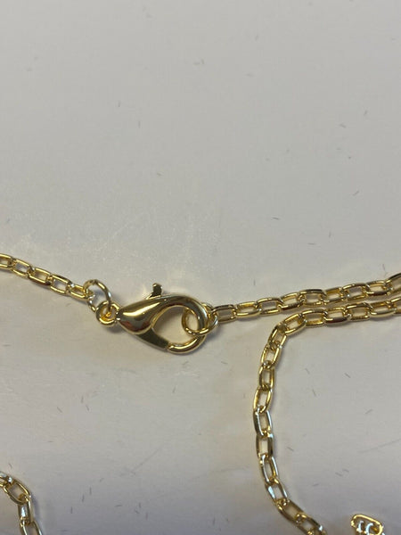 Brazilian Gold Plated Crucifix 20" Necklace , New