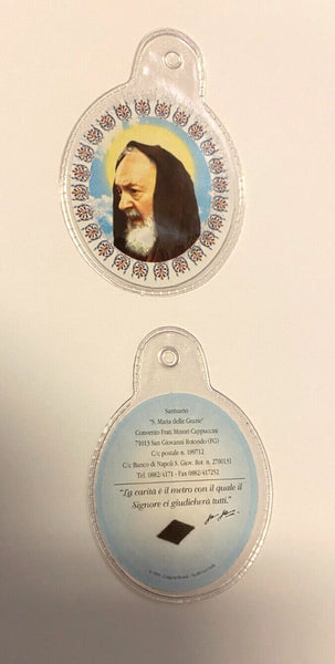 Padre Pio 3rd Class Relic, Plastic Encase,  New From Italy