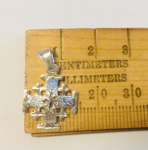 825 Sterling Silver Pendant Cross, New from Jerusalem