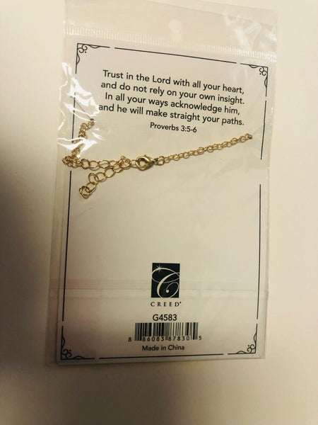 Saint Benedict Gold tone Bracelet  7", New