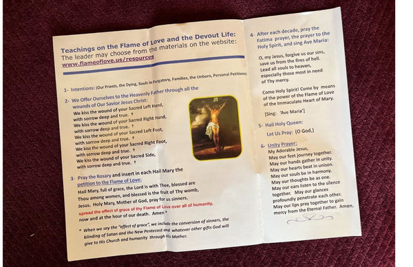Flame of Love Holy Hour Trifold Packages