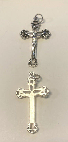 Celtic  Crucifix Pendant 1.75" Silver Plated,  New #14