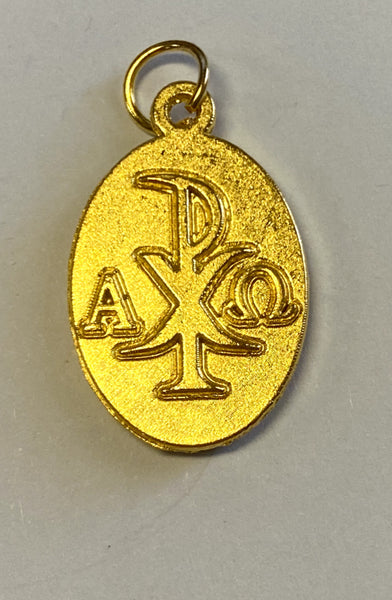 Saint Michael the Archangel Image Gold Tone Medal, New