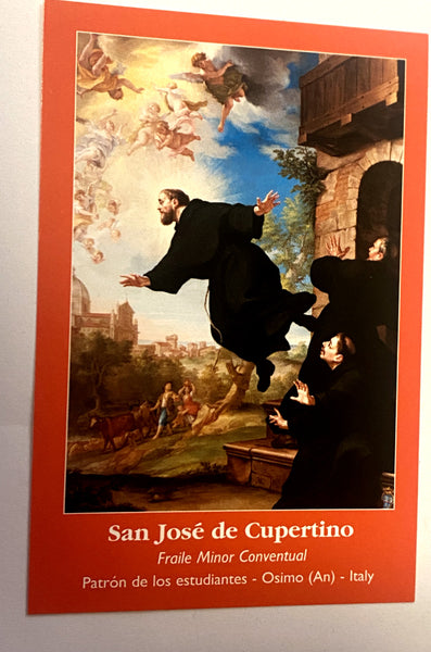 Oracion de San Jose de Cupertino, Nueva de Italia,  en Español