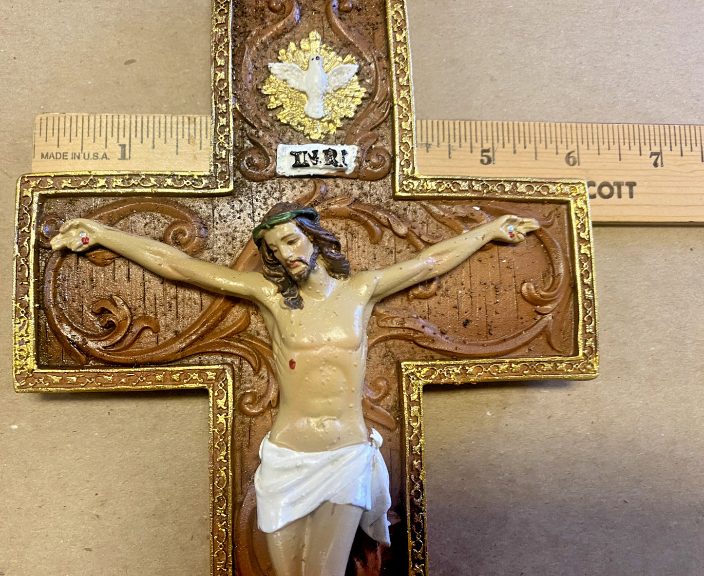 Holy Spirit Wall Crucifix 10.75", New