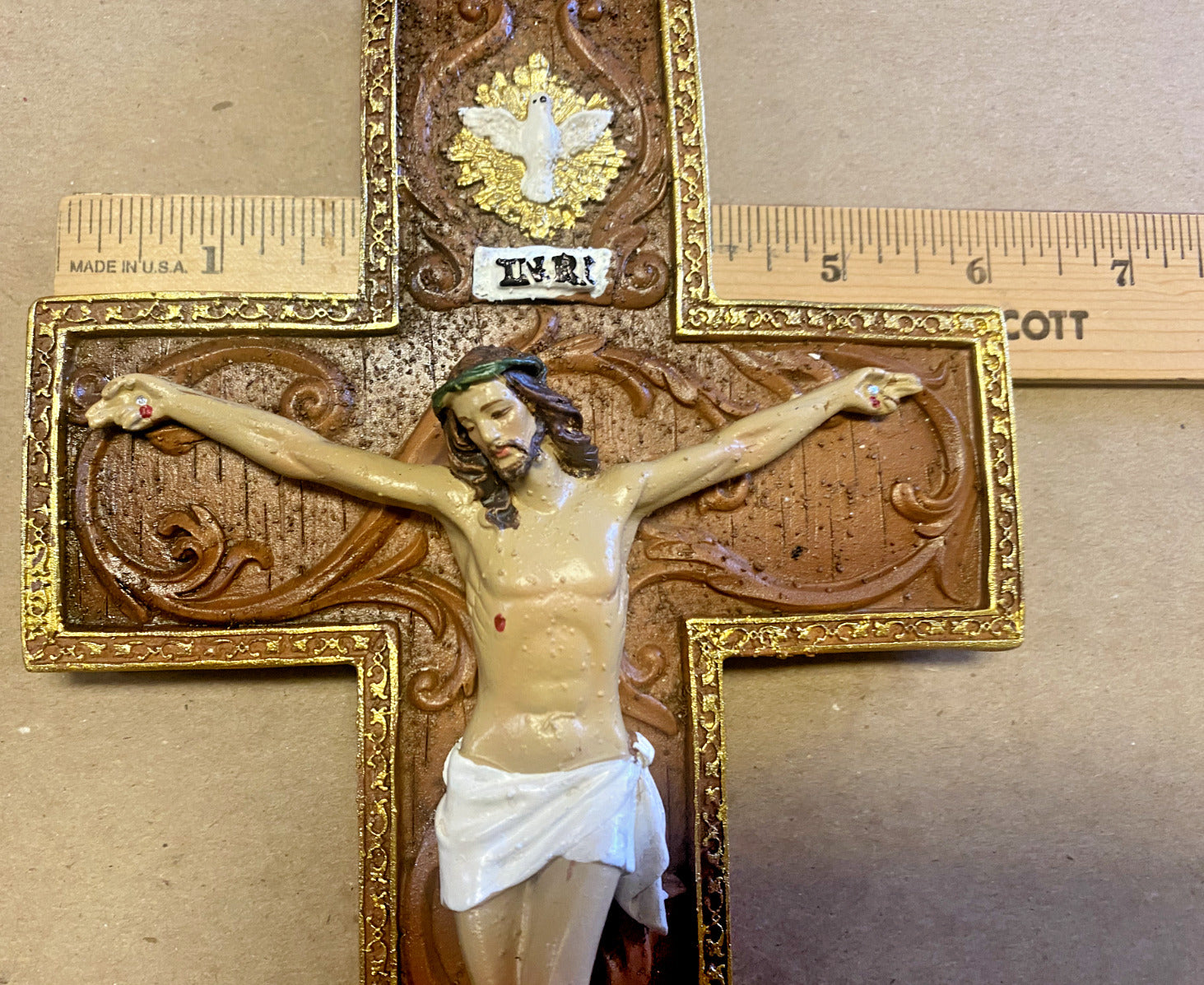 Holy Spirit Wall Crucifix 10.75", New - Bob and Penny Lord