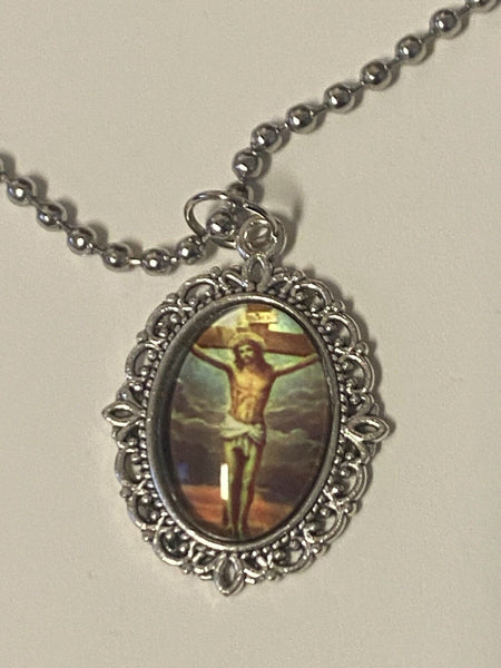 Saint Maximilian Kolbe Museum HIstory /Crucified  Jesus  Necklace New from Japan