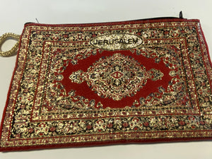 Red & Gold 6" Zip Pouch, New from Jerusalem #1