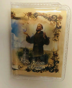 Saint Francis of Assisi's Blessing Prayer + Pewter Image,  New from Italy