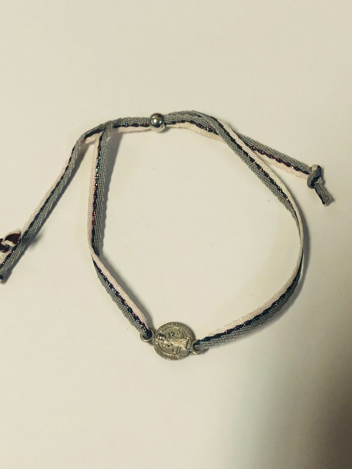 Saint Benedict Ribbon Adjustable Bracelet  8", New - Bob and Penny Lord