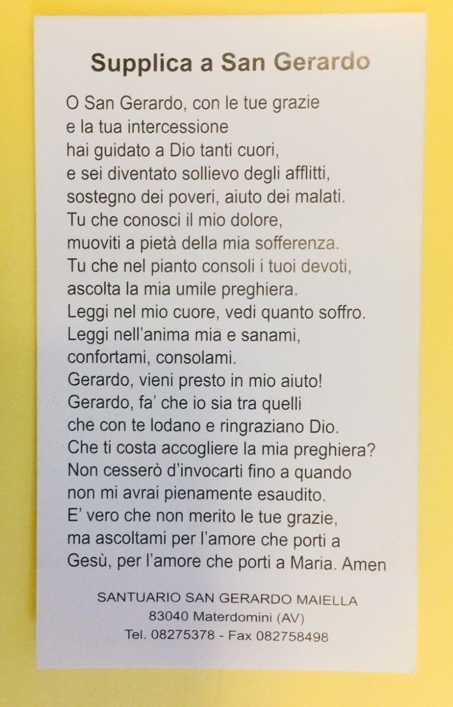 San Gerardo Maiella/Il Santo dele mamme e dei bambini/in Italiano preghiera - Bob and Penny Lord