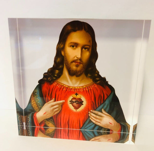 Sacred Heart of Jesus Acrylic Image Block, New