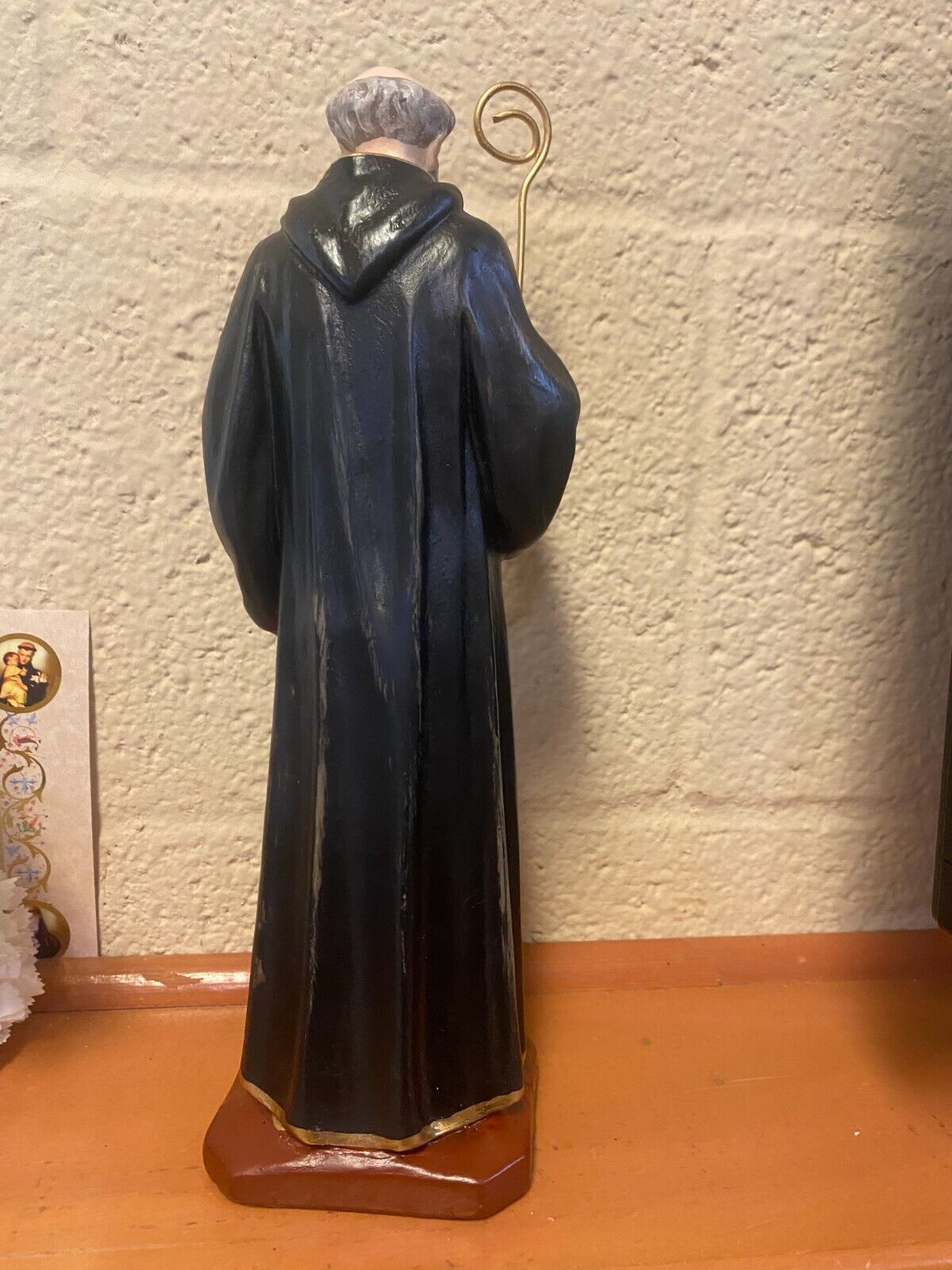 Saint Benedict  Hand Painted 11" Statue , New From Colombia