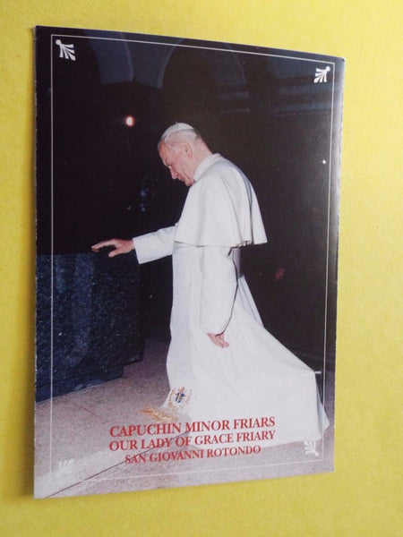 Padre Pio, St John Paul II & Emeritus Pope Benedict XVI Image Card, New Italy