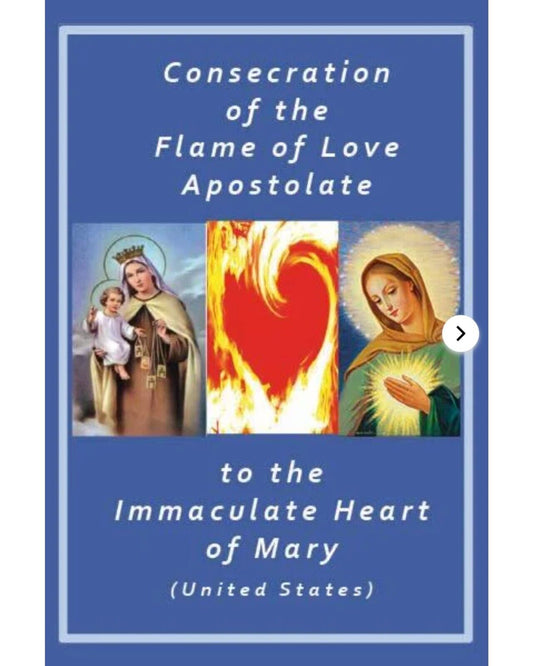 LARGE FLAME OF LOVE CONSECRATION PRAYER CARD - Bob and Penny Lord