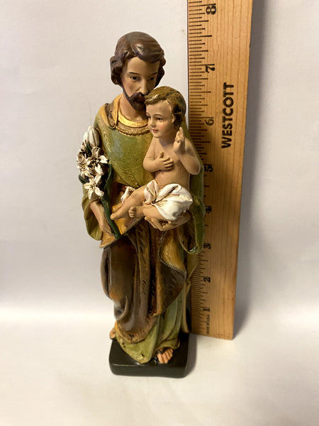 Saint Joseph with Child 8" Statue, New