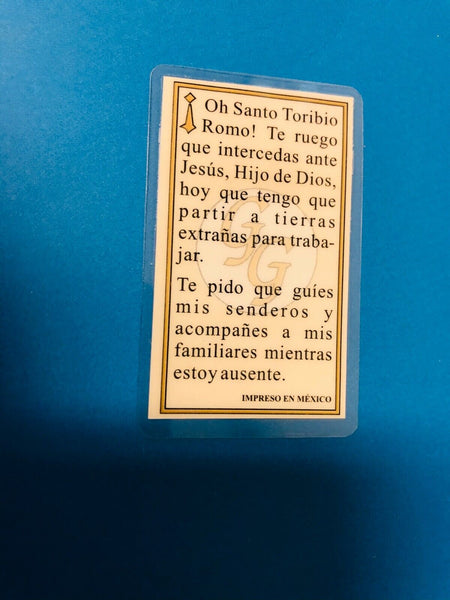 Santo Toribio Romo, Laminated Prayer Card/Estampa en  Español, New