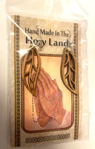 Olive Wood 2.25" Hanging Earrings, New From the Holy Land