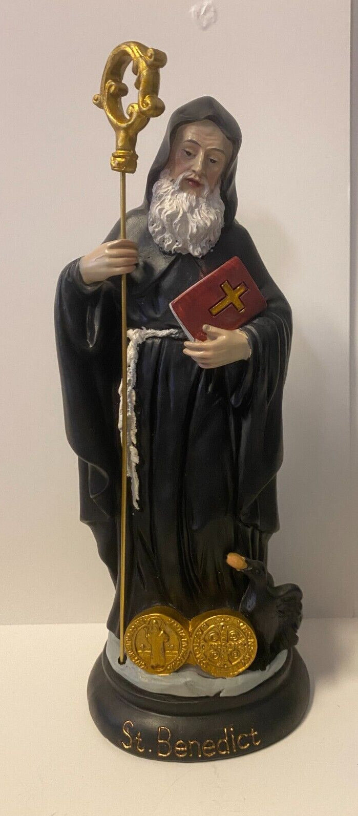 Saint Benedict  12" Statue  New