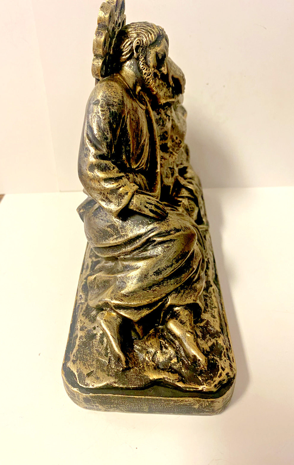Sleeping Saint Joseph Bronze Finish Statue 6", New