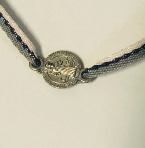 Saint Benedict Ribbon Adjustable Bracelet  8", New