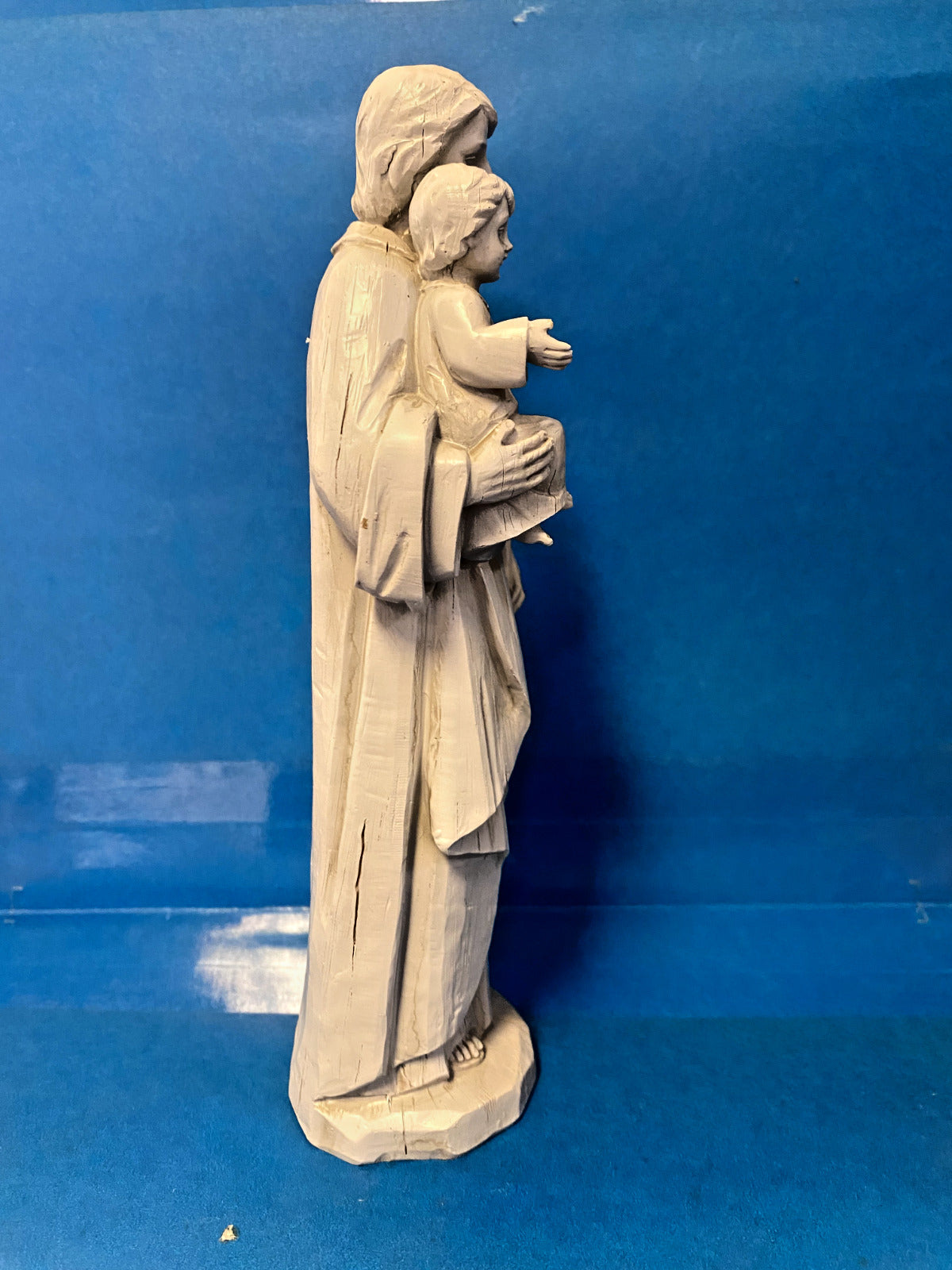 Saint Joseph with Child  8" Stone Finish Statue, New - Bob and Penny Lord