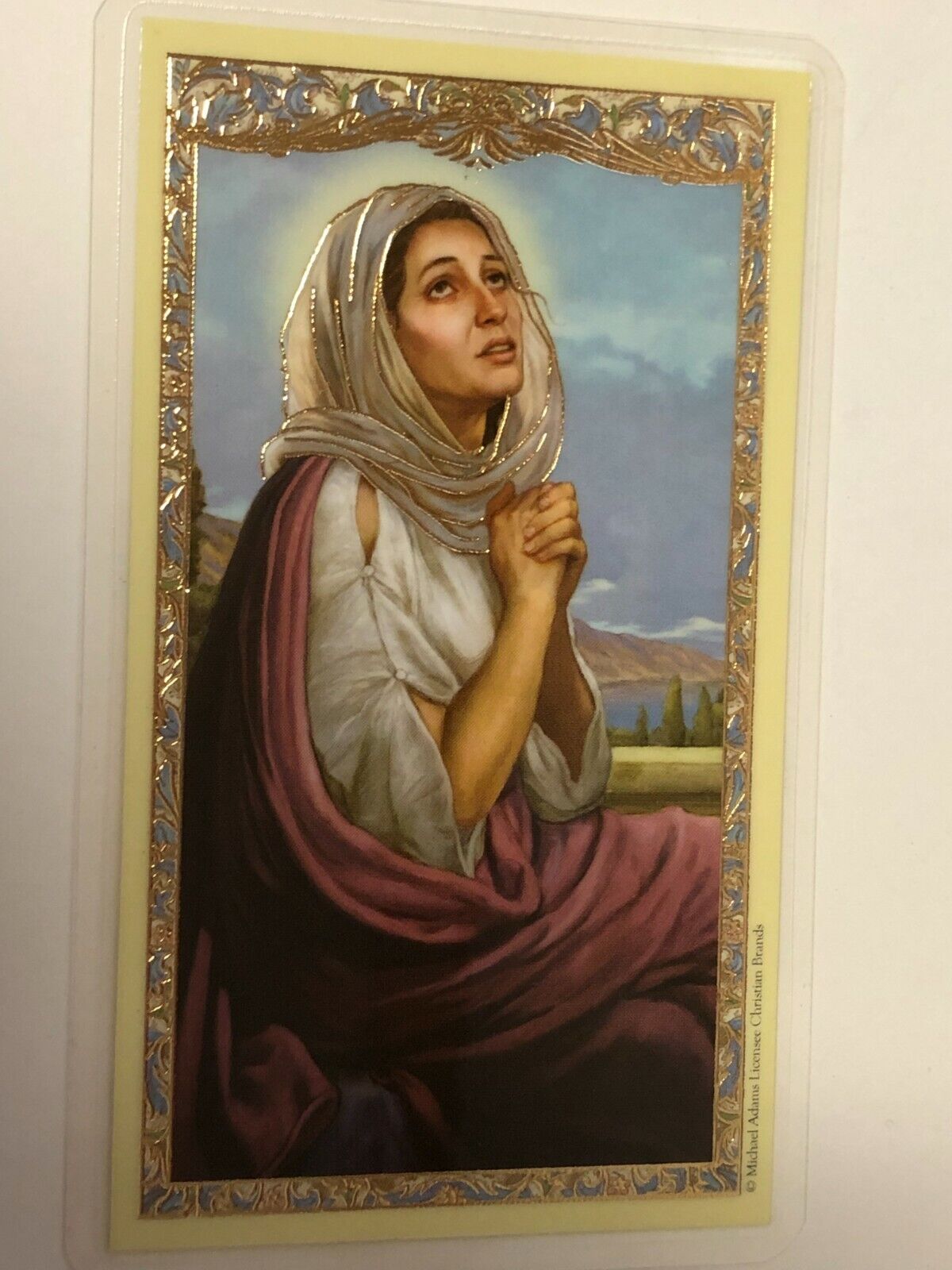 Saint Monica Laminated Prayer Card, new - Bob and Penny Lord