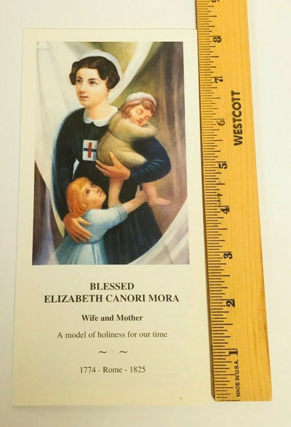 Blessed Elizabeth Canori Mora Biography + Prayer Card, New from Italy