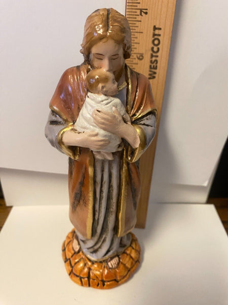 Saint Joseph with Child "A Father's Kiss", 7.25" Statue, New from Colombia