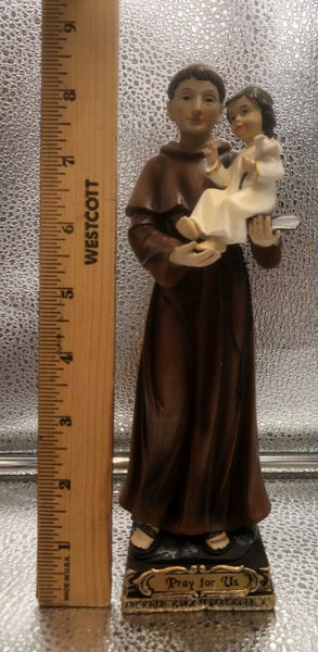 Saint Anthony of Padua  8.50" H Statue, New