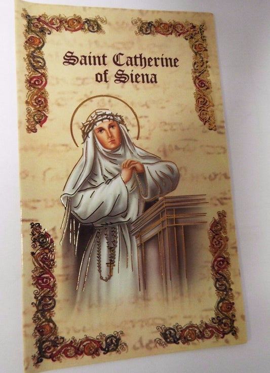Saint Catherine of Siena Biography & Prayer Folder, New - Bob and Penny Lord