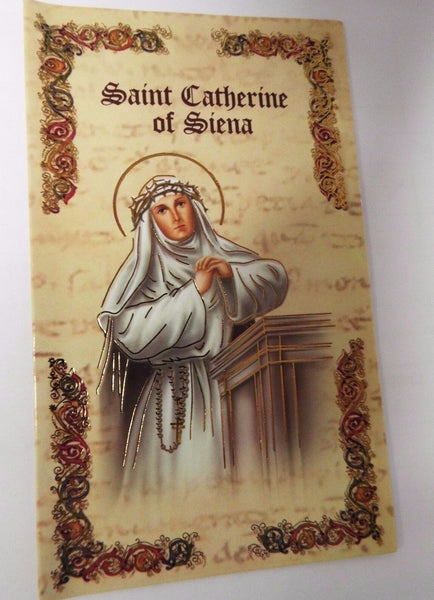 Saint Catherine of Siena Biography & Prayer Folder, New