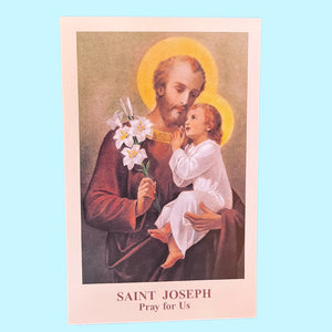 Memorare to Saint Joseph Prayer Card