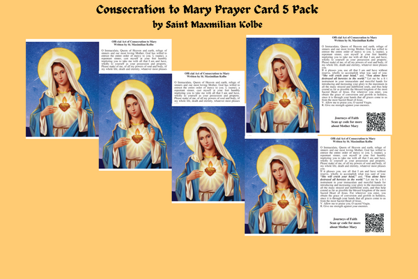 Consecration to Mother Mary Prayer Card