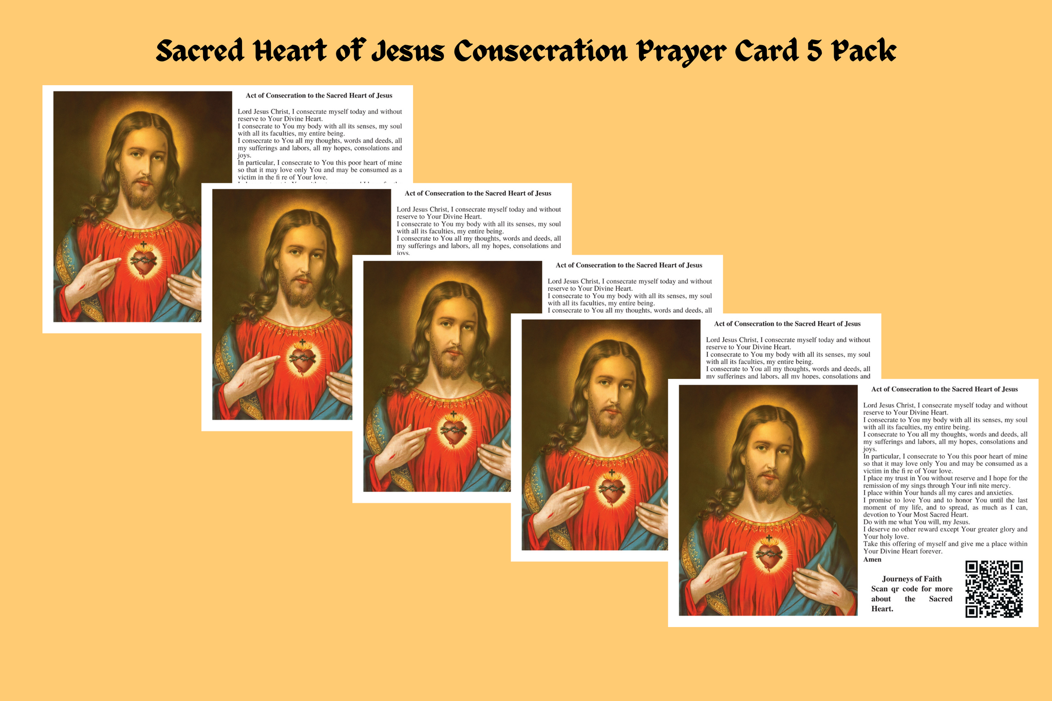 Sacred Heart of Jesus Consecration Prayer Card