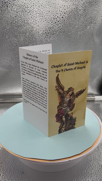 Chaplet of Saint Michael & the Nine Choirs of Angels Trifold Prayer Card