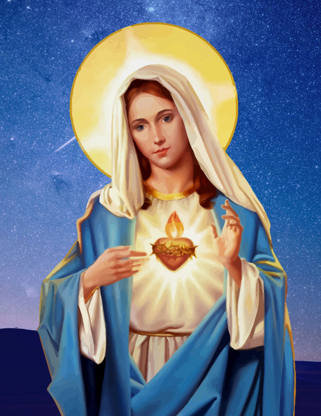 Immaculate Heart of Mary 8 by 10 Print
