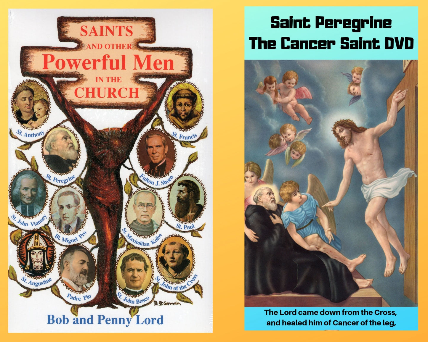 Saints And Other Powerful Men Book and Companion Saint Peregrine DVD - Bob and Penny Lord