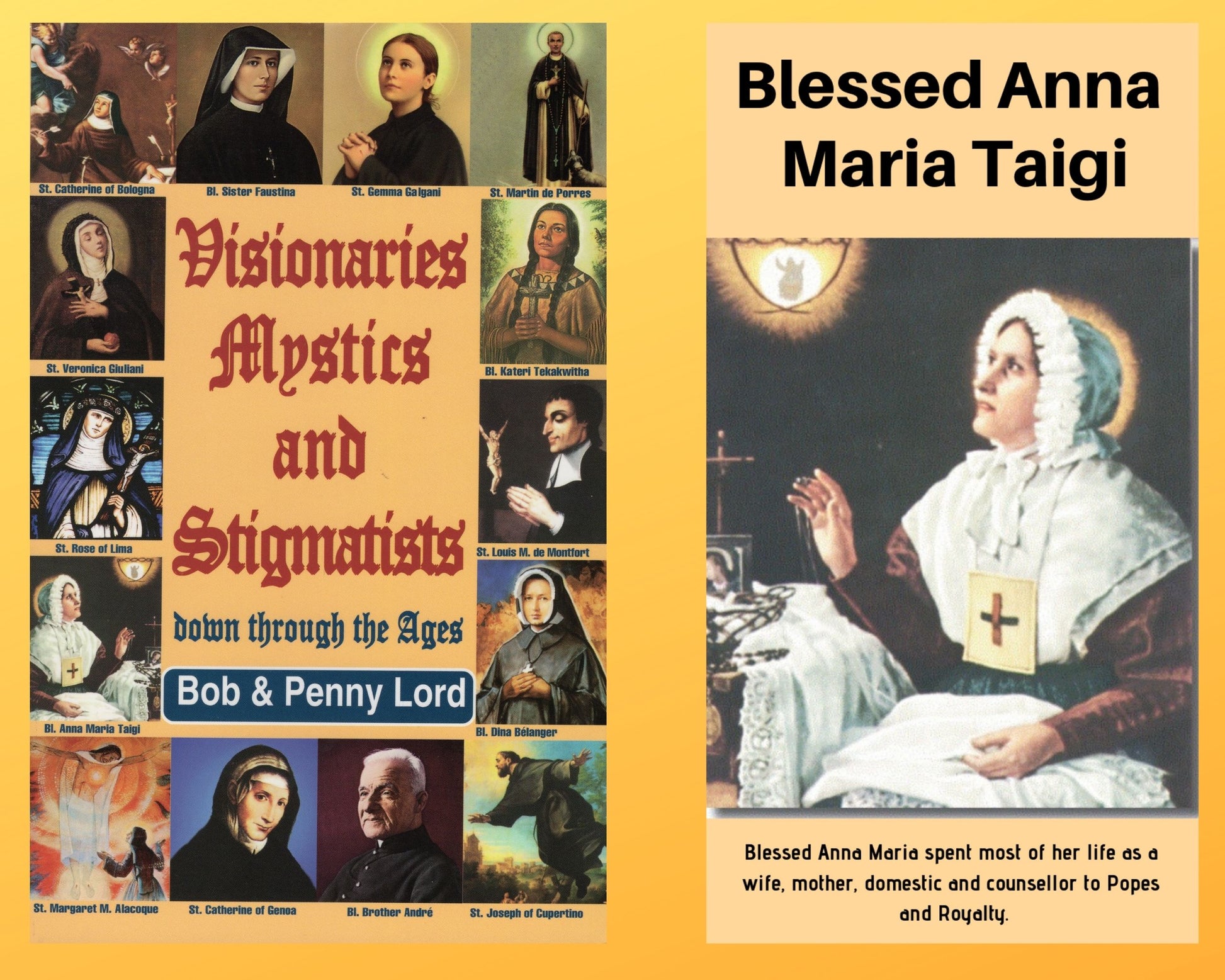Visionaries Mystics and Stigmatists Book and Companion Blessed Anna Maria Taigi DVD - Bob and Penny Lord