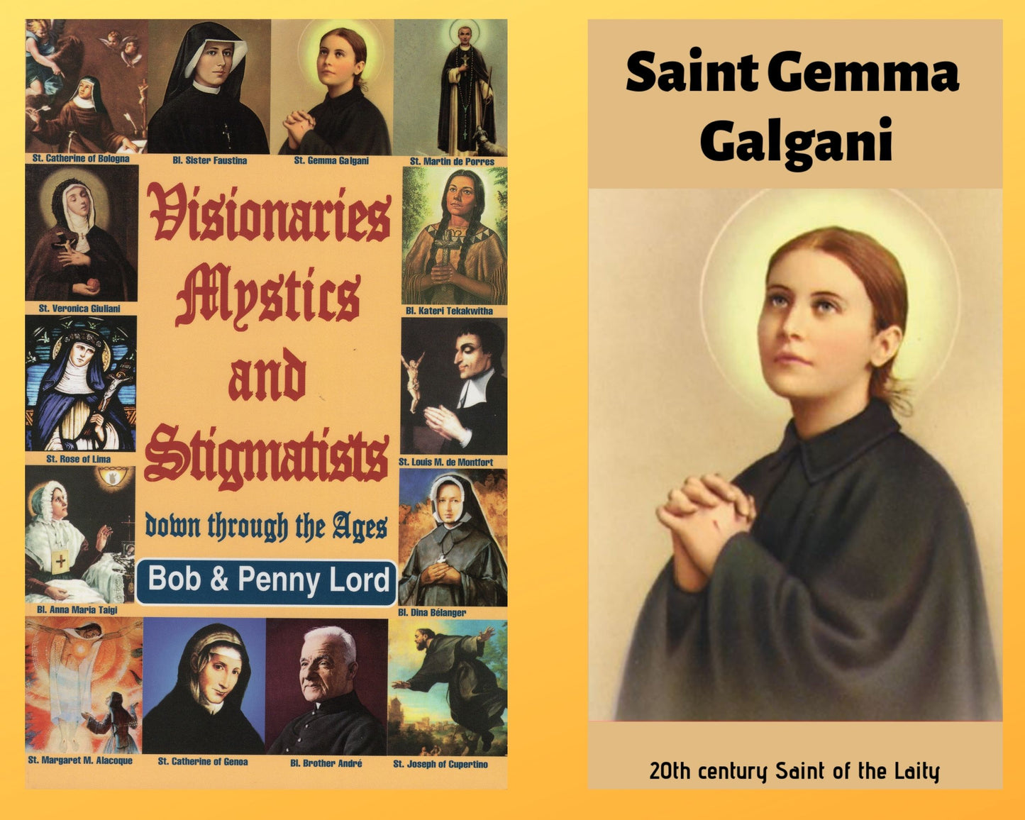 Visionaries Mystics and Stigmatists Book and Companion Saint Gemma Galgani DVD - Bob and Penny Lord